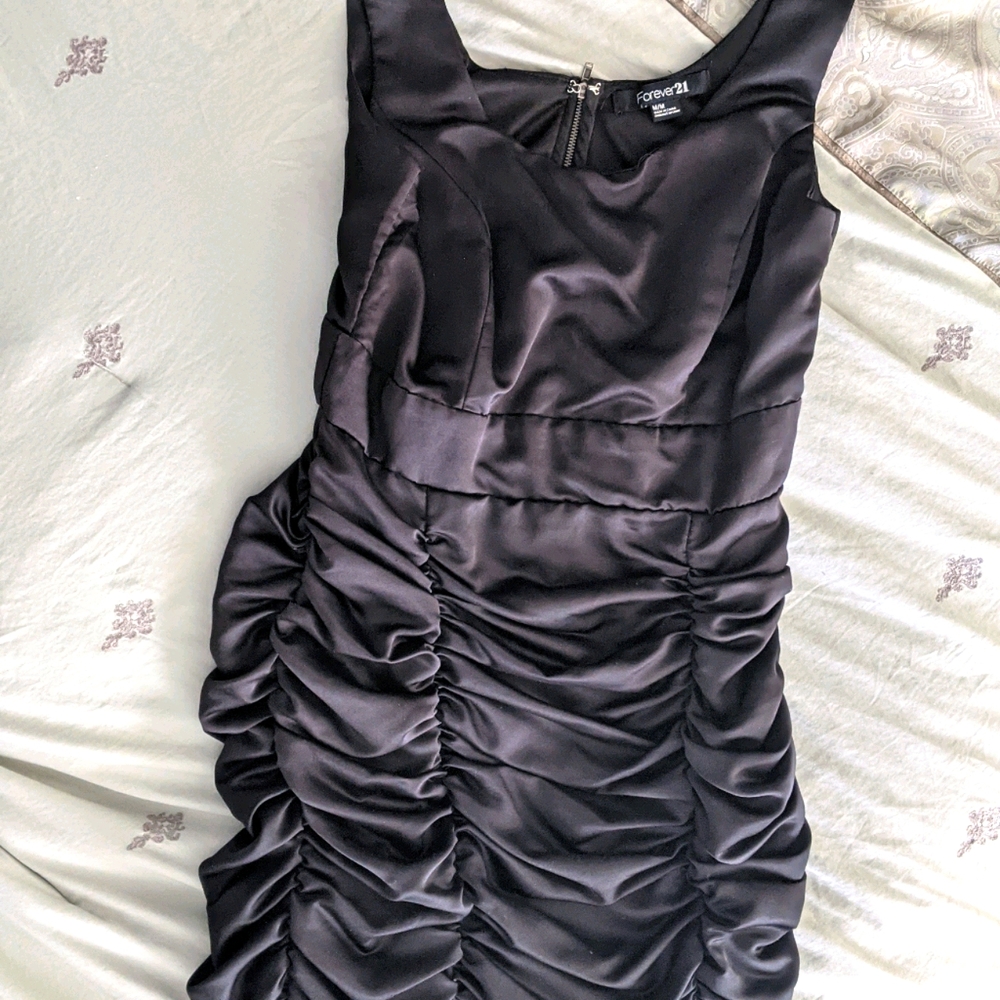 Ruffled black dress